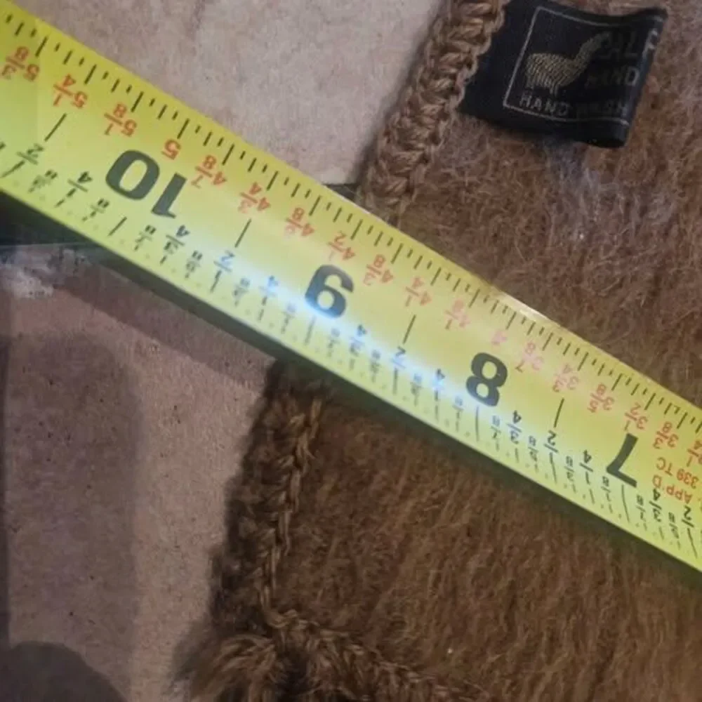 ALF Brown Alpaca Fringed Scarf 72 inches
